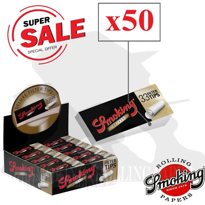 FILTRI IN CARTA SMOKING DELUXE KING SIZE 50 BLOCCHETTI FILTRINI IN CARTONCINO - Image 1 of 3