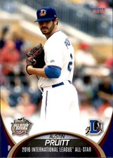 2016 International League All-Stars Choice #14 Austin Pruitt Plano Texas TX Card