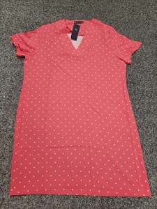 Marks Spencer Smock Dress Women Size UK 18 Polka Dot Pink Print M&S - Picture 1 of 11