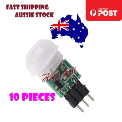 10pcs AM312 PIR Motion Body Human Sensor Mini IR Infrared Pyroelectric Detector - Image 1 of 2