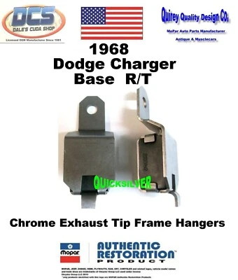 1968 Dodge Charger Chrome Tip Hangers 2883914 MoPar USA NEW - Imagem 1 de 2
