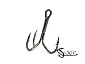 Gancho de hoz Matzuo American Treble tamaño 1/0 cantidad 25 ganchos, color cromo negro 340 - Imagen 1 de 4