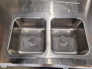Regency 600DI21416 16-Gauge Stainless Steel Two Compartment Drop-In Sink - Picture 1 of 4