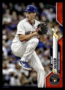 2020 Topps Brent Suter  Factory Set Orange /99 477 Milwaukee Brewers
