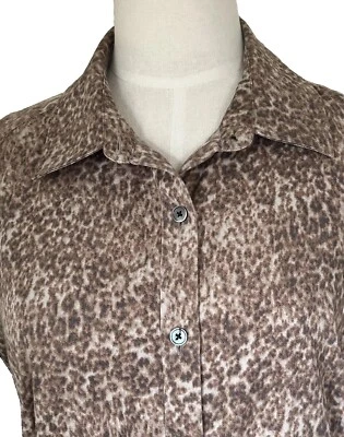 Blusa Talbots Mujer 14W Pequeña Abotonada Manga 3/4 Algodón Foto 1 de 4