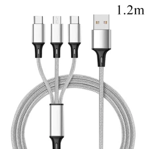 3IN1 Fast USB Charging Cable Universal Multi Function Cell Phone Charger Cord N - Picture 1 of 21