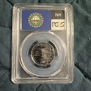 Cuarto revestido a prueba New Hampshire 2000-S 25c graduación profesional PR69DCAM 71162301 - Imagen 1 de 2