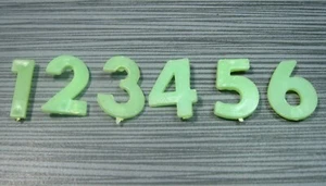 Vintage 1965 Transogram Green Ghost Glow in the Dark Nummer 1 2 3 4 5 6 KOMPLETT - Bild 1 von 1