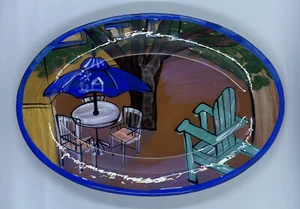 Rare NEW Oval Serving Platter - Randy Cross Invitational Golf /Tennis Tournament - Picture 1 of 12