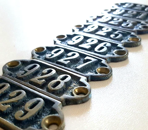 French antiques vintage bronze number sign plate 920 921 923 925 926 927 928 929 Cover