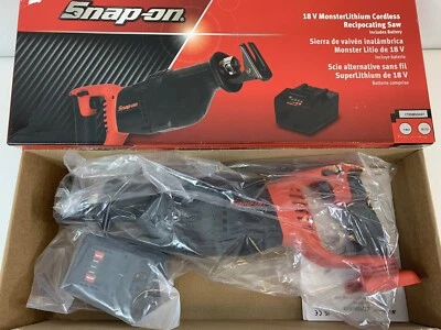 NEW Snap on 18v Cordless Reciprocating Saw (RED) W/ 5.0 Battery CTRS8850AW1 - Image 1 of 4