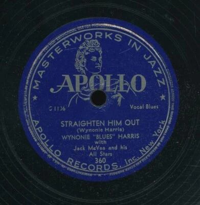 78tk-R&B-APOLLO 360-Wynonie Harris-(Straighten him out/Young Man's Blues) - Image 1 of 2