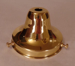 NEW 3 1/4" Fitter Polished & Lacq. Brass Fixture Lamp Shade Holder Bell #SHH62 - Picture 1 of 3