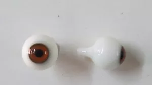 Augen Puppe antik Haselnuss 24 mm Hazel mouth blown eyes for antique doll - Bild 1 von 2