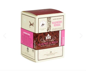 Harney & Sons 20 ct box wrapped RASPBERRY HERBAL tea sachets - Picture 1 of 1