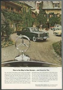 1962 MERCEDES-BENZ advertisement, hood ornament view, Austria - Picture 1 of 3
