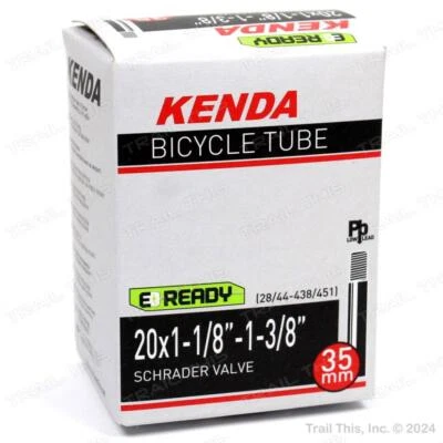 Kenda Schrader Valve Tube 20x1-1/8-1-3/8 iso 451 fits folding Bike Recumbent