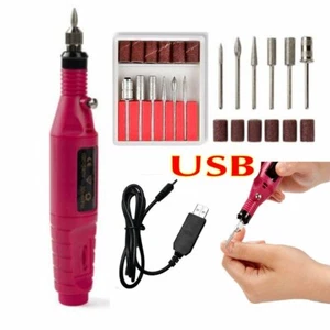 Strumento trapano elettrico manicure pedicure nail art cura bellezza lima smalto kit completo - Foto 1 di 13