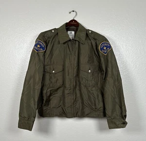 Vintage Horace Small Jacket Security Officer Size Large Olive Green Uniform 80s - Picture 1 of 8