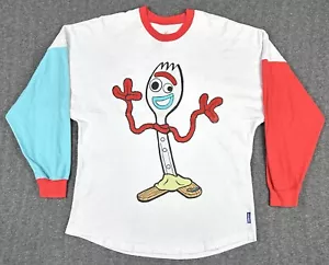 Disney Spirit Jersey Shirt Mens Small Toy Story Forky Multicolor Rainbow Cartoon - Picture 1 of 10