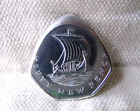 1975 STERLING SILVER VIKING BOAT 50p COIN GUITAR PICK-PLECTRUM BIRTHDAY GIFT