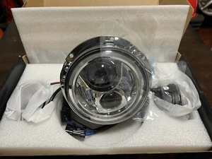 7inch Motorcycle LED Headlight 4.5" Fog Passing Lights DOT Kit Compatible Chrome - Picture 1 of 7