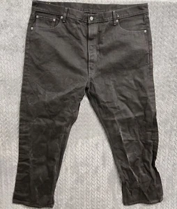 Levis 501 XX Jeans Mens 46x32 (Fits 44x32) Black Button Fly Straight Leg Denim - Picture 1 of 14