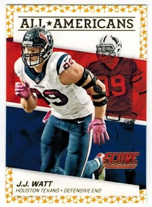 J.J. WATT 2016 Puntuación ALL-AMERICANS Inserto #23 DORADO PARALELO - Imagen 1 de 2
