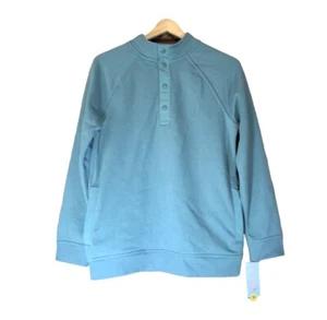 Cat & Jack Kids XL 16 Long Sleeve Pullover Sweatshirt Teal Green Size XL - Picture 1 of 8