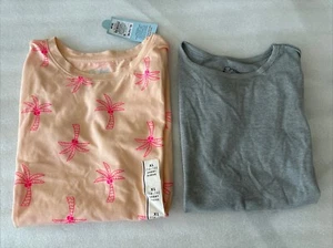 NWT Girls Tops Lot of 2 Cat & Jack Art Class Gray & Peach Colors Size XL 14/16 - Picture 1 of 15