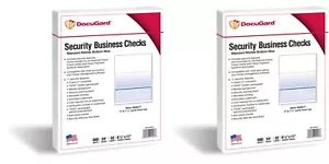 2 Reams DocuGard Security Business 1000 Checks Standard Marble Bottom Blue 2pk - Picture 1 of 5