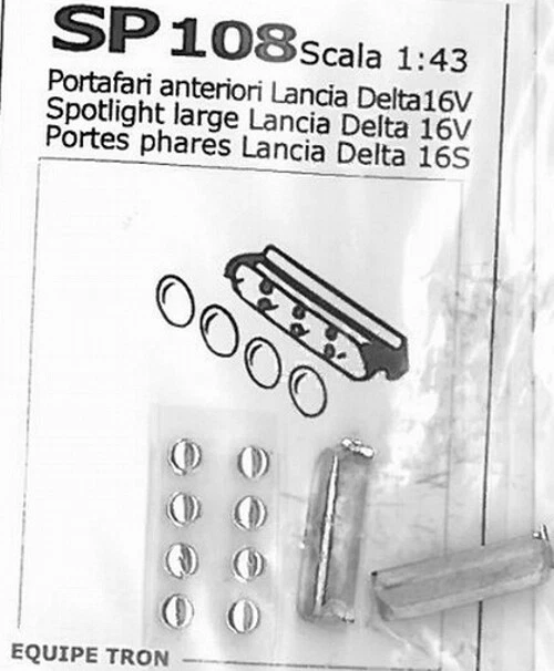 ACCESSORI 1/43 FANALIERA LANCIA DELTA 16V  TRON SP108 - Immagine 1 di 1