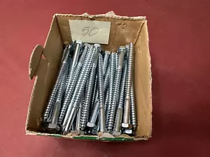 Scatola di 50 viti a lag esagonali in zinco Hillman, 5/16" x 4-1/2" - Foto 1 di 5