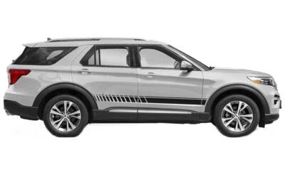 Kit de calcomanías gráficas a rayas deportivas de carreras de 2 piezas para faldón lateral Ford Explorer Foto 1 de 4