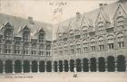 1904 ANTIQUE Liege - La Cour du Palais POSTCARD to Amiens, Somme