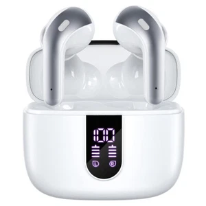 Bluetooth Headphones True Wireless Earbuds 60H Playback LED Power Display Earpho - Picture 1 of 7