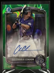 2025 Bowman CHARLIE CONDON 1st Auto Green Lava Refractor /99 - Picture 1 of 10