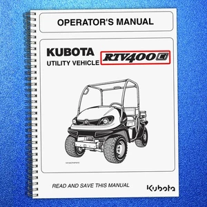 KUBOTA RTV400Ci RTV 400 ci OPERATORS MANUAL - WIRE BOUND - STURDY COVERED - Picture 1 of 5
