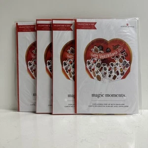 American Greetings Magic Moments Displayable Pop-Up Valentines Day Card Lot of 4 - Picture 1 of 4