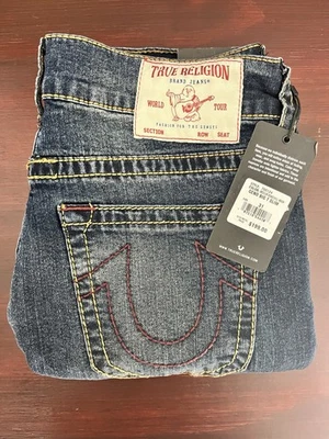 True Religion Geno Big T Slim Jeans Men's 31x32 Blue Relaxed NWT $199 700124 - Image 1 of 4