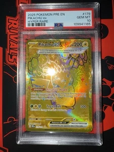 Pokemon TCG Prismatic English Gold Pikachu Hyper Rare #179 *GEM MINT PSA 10* - Bild 1 von 1