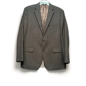 Blazer sportivo LAUREN RALPH LAUREN 44 LBrown blu pied de poule plaid 2 bottoni - Foto 1 di 13