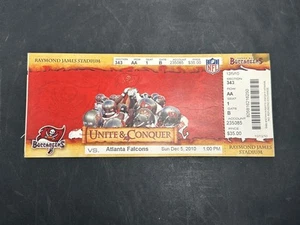 Tampa Bay Buccaneers Football Ticket Stub NFL 12/5/10 Vintage Bucs Vs Falcons - Picture 1 of 2