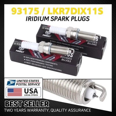 2x Bujías de iridio duraderas 93175 LKR7DIX11S aptas para Chrysler 200 2011-2017 Foto 1 de 4