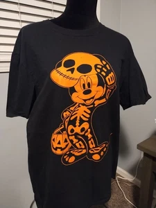 Halloween Skeleton Mickey Mouse T-Shirt - Women's Size Large , Disney - Bild 1 von 8