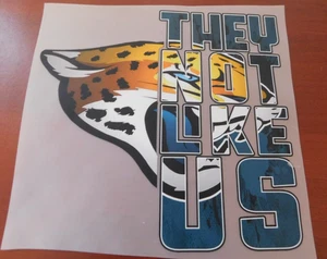 Jacksonville Jaguars 8" DTF Heat Transfer Iron On FREE Shipping (B40) - Picture 1 of 1