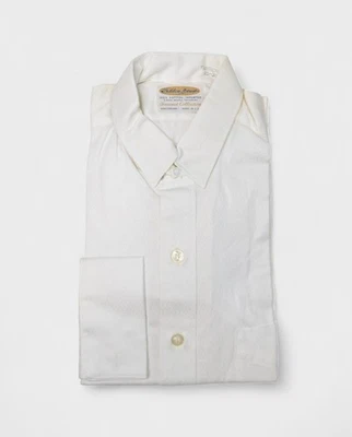 Vintage 60s Shirt Mens 15 White Sanforized Long Sleeve Golden Arrow Made in USA - Image 1 of 4