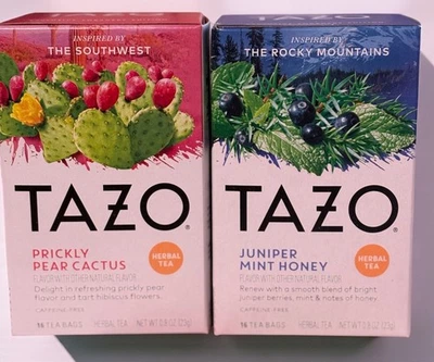 Tazo Tea Variety 2 Boxes - Juniper Mint Honey - Prickly Pear - Image 1 of 3