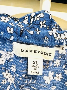 Vestido Max Studio Blanco Azul En Niveles Floral para el Sol Talla XL Boho Usado en Excelente Condición - Imagen 1 de 11