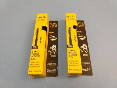 GOT2B Glued 2-in-1 Brow and Edge Gel Lot of 2 Strong Hold 0.54oz Each NEW - Image 1 of 4